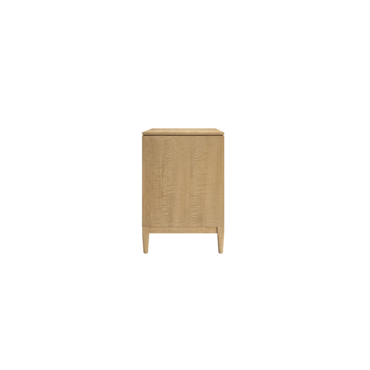 Loft 3-Drawer Fabric Bedside Chest – Natural Maple & Gray