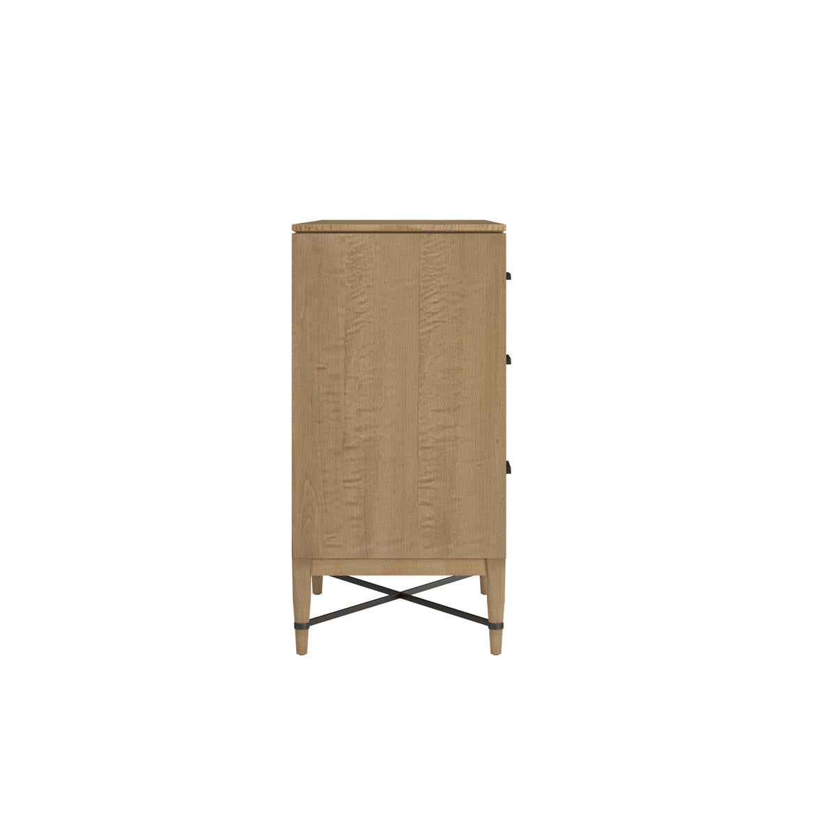 Loft 6-Drawer Fabric Dresser – Natural Maple & Gray