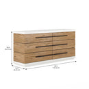 Portico Six-Drawer Dresser – Sienna & White