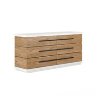 Portico Six-Drawer Dresser – Sienna & White