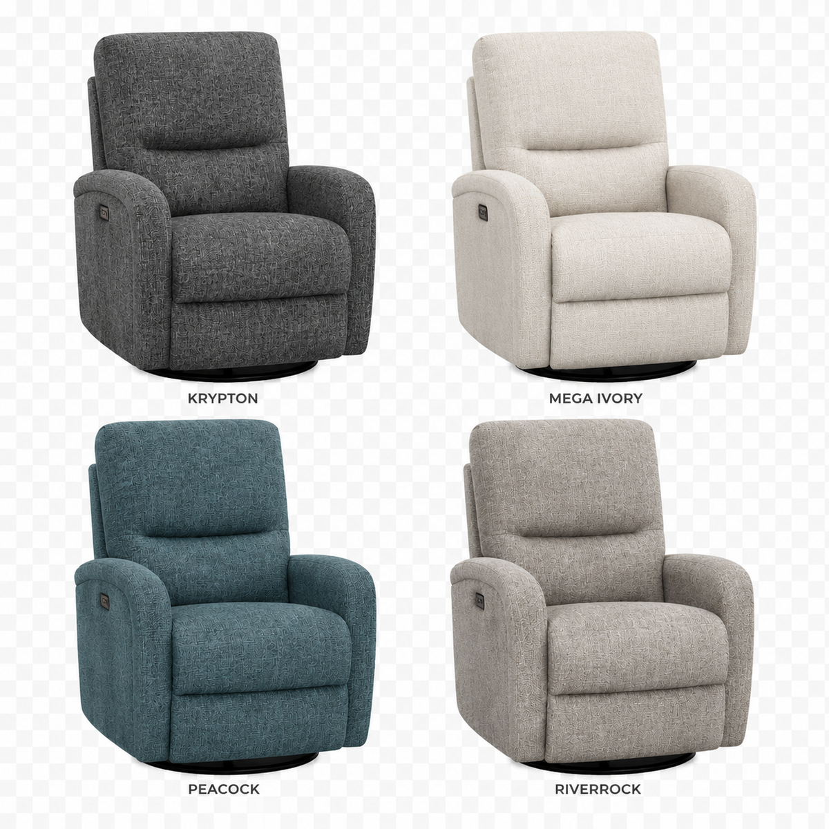Radius Fabric Power Swivel Glider Recliner by Parker House