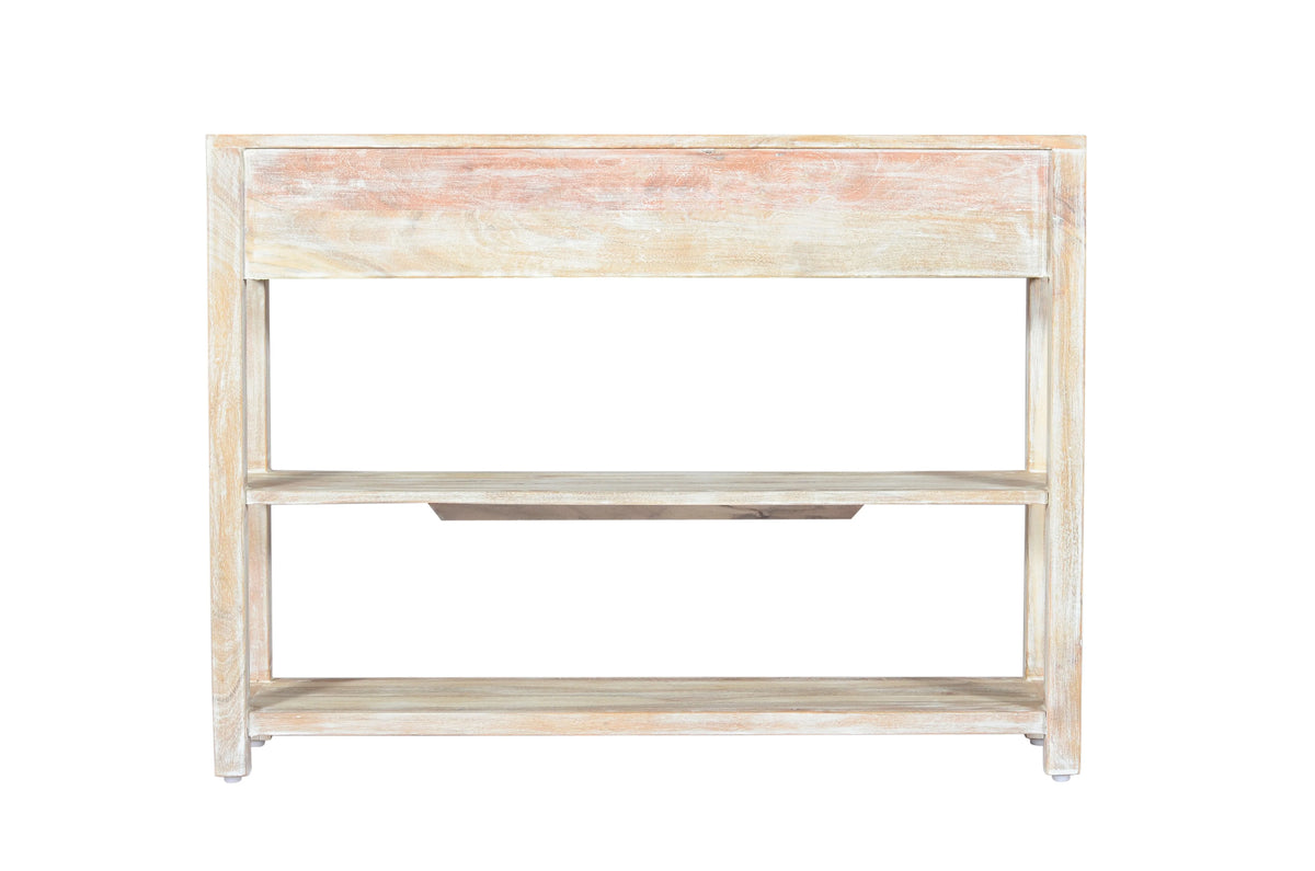 Reynolds 40" Solid Acacia Sofa Table – White Wash