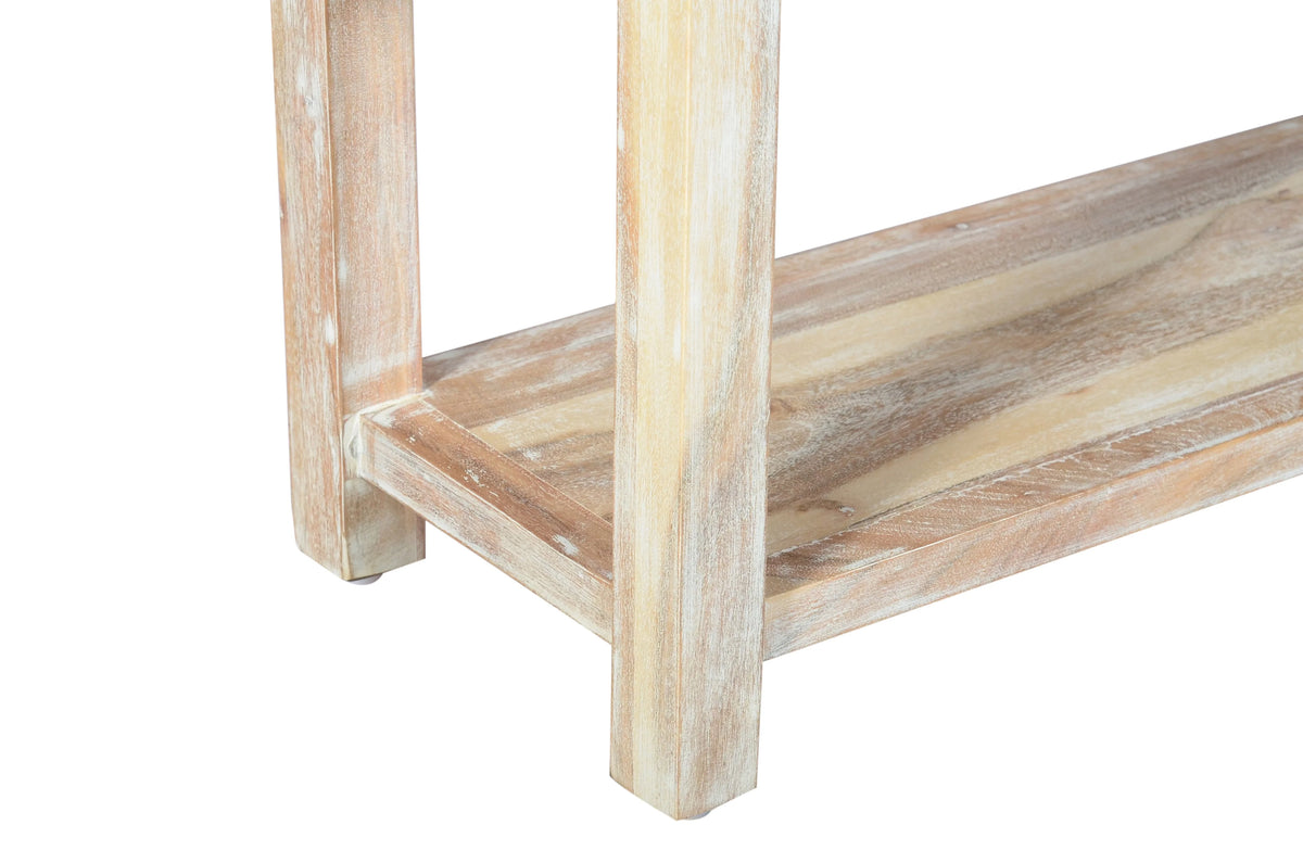 Reynolds 40" Solid Acacia Sofa Table – White Wash