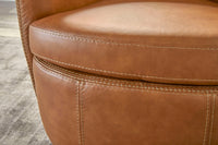 Barolo Genuine Leather Swivel Club Chair