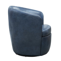 Barolo Genuine Leather Swivel Club Chair