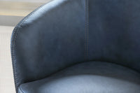 Barolo Genuine Leather Swivel Club Chair