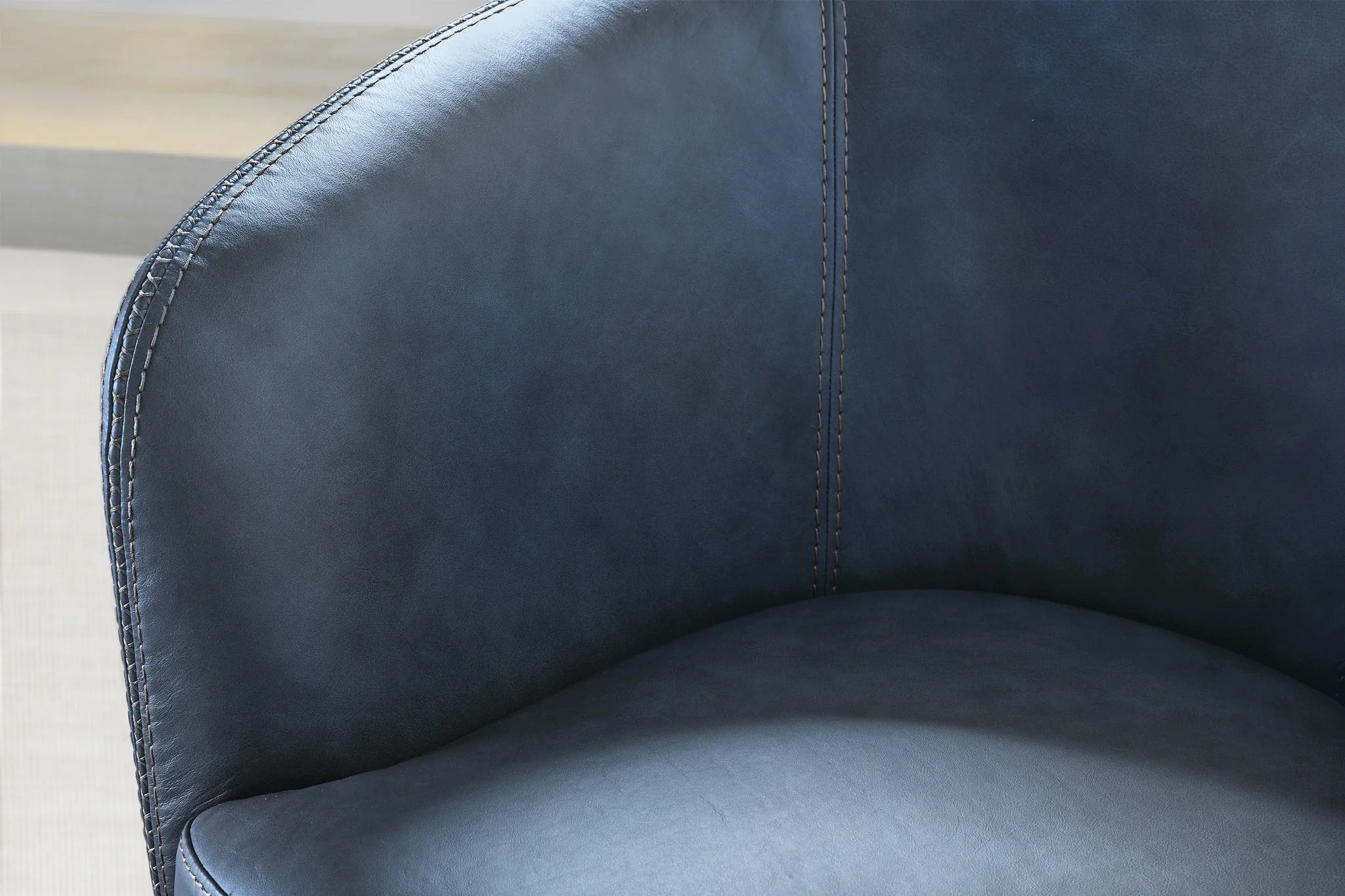 Barolo Genuine Leather Swivel Club Chair