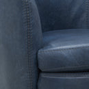 Barolo Genuine Leather Swivel Club Chair
