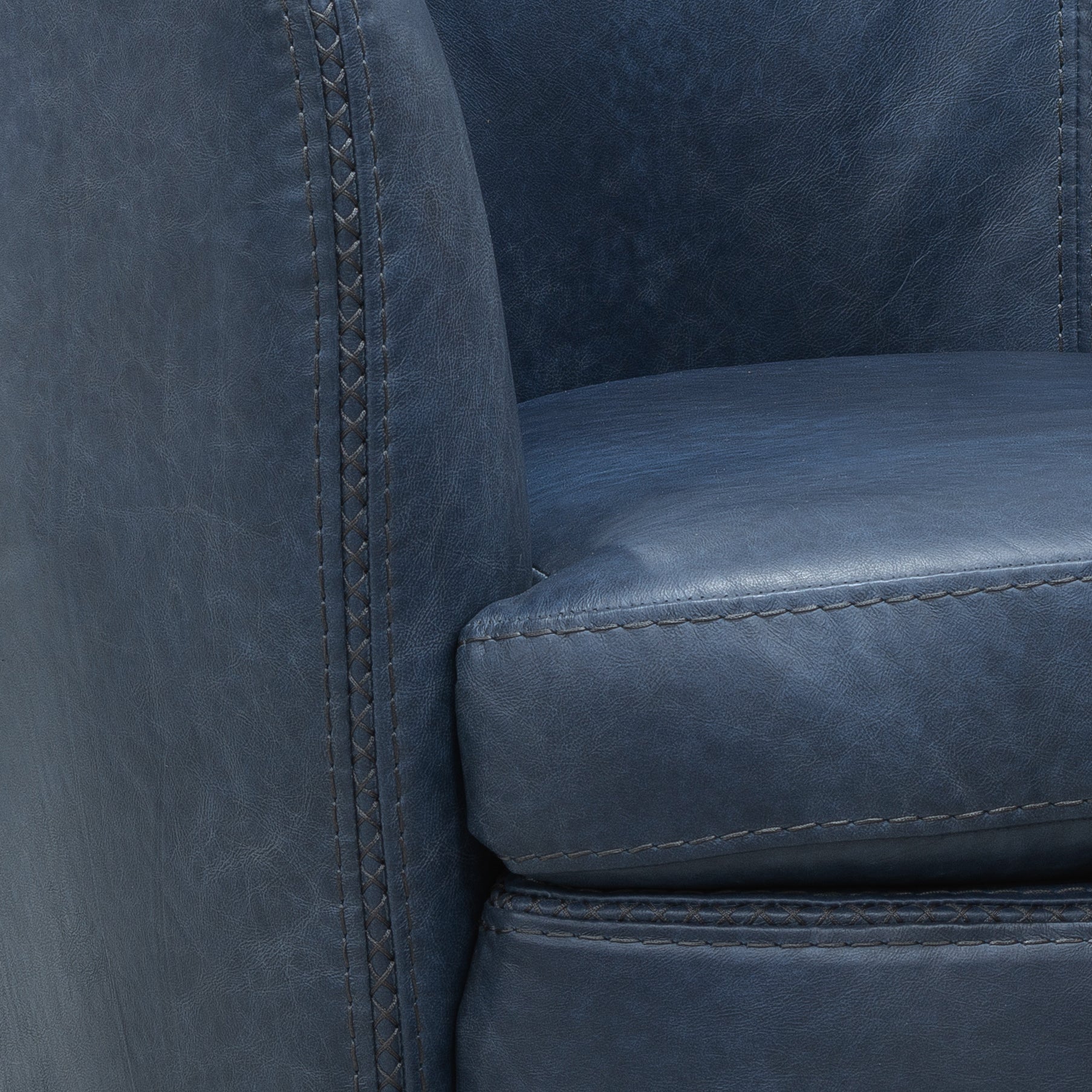 Barolo Genuine Leather Swivel Club Chair