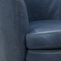 Barolo Genuine Leather Swivel Club Chair