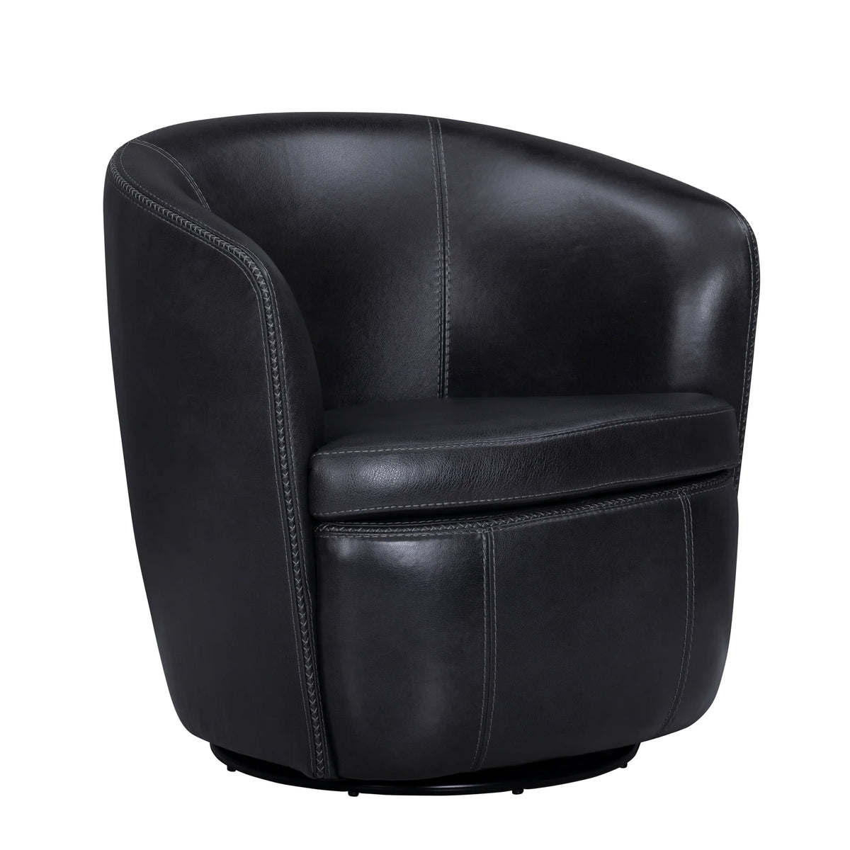 Barolo Genuine Leather Swivel Club Chair