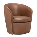 Barolo Genuine Leather Swivel Club Chair