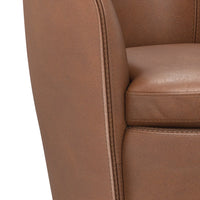 Barolo Genuine Leather Swivel Club Chair