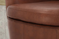 Barolo Genuine Leather Swivel Club Chair