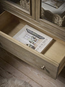 Camille Limewashed Cabinet with Glass Front