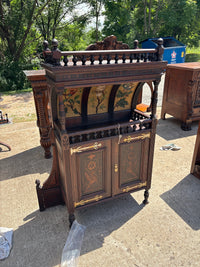 Ornate Antique-Style Hand-Painted Cabinet