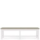 Cora 63" Dining Bench – Weathered Taupe & White