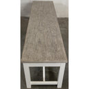 Cora 63" Dining Bench – Weathered Taupe & White