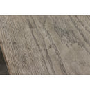 Cora 63" Dining Bench – Weathered Taupe & White