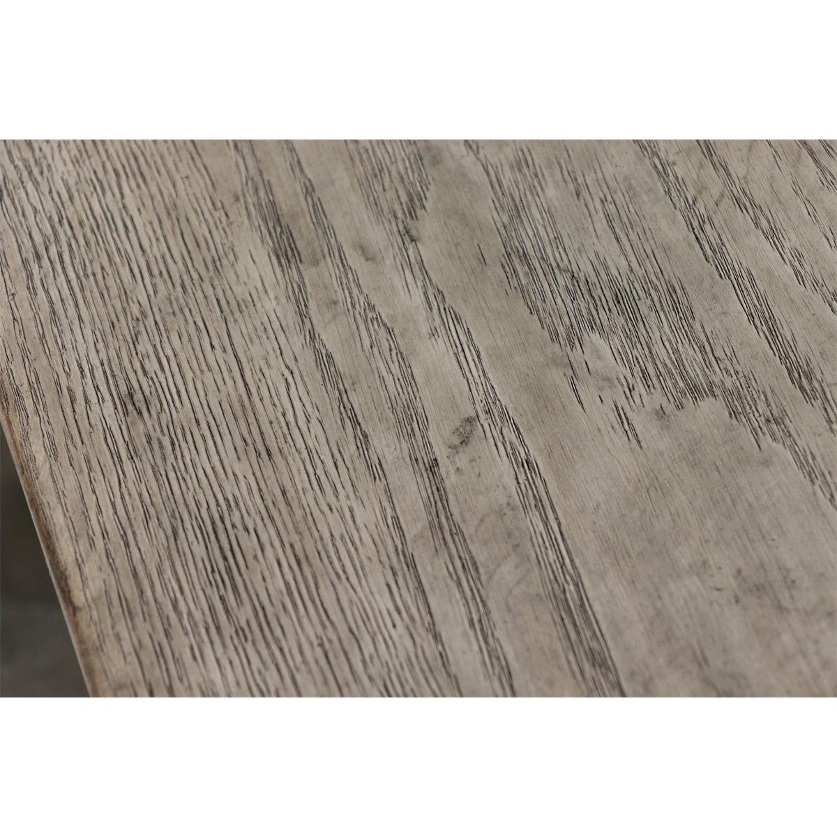Cora 63" Dining Bench – Weathered Taupe & White