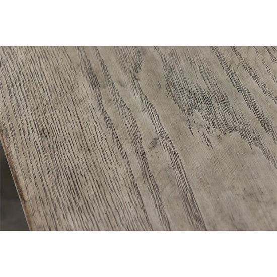 Cora 63" Dining Bench – Weathered Taupe & White
