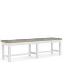 Cora 63" Dining Bench – Weathered Taupe & White