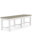Cora 63" Dining Bench – Weathered Taupe & White