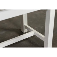 Cora 63" Dining Bench – Weathered Taupe & White