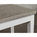 Cora 63" Dining Bench – Weathered Taupe & White