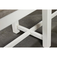 Cora 63" Dining Bench – Weathered Taupe & White