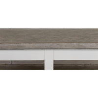 Cora 63" Dining Bench – Weathered Taupe & White