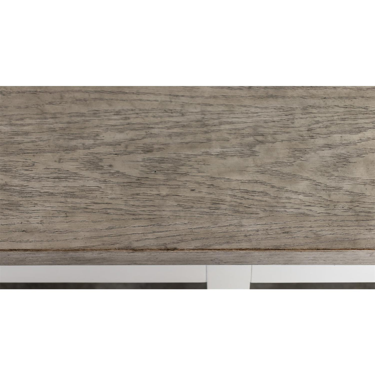 Cora 63" Dining Bench – Weathered Taupe & White