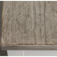 Cora 63" Dining Bench – Weathered Taupe & White