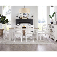Riverside Cora Ladderback Dining Side Chair – Cloud White