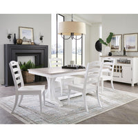 Riverside Cora Ladderback Dining Side Chair – Cloud White