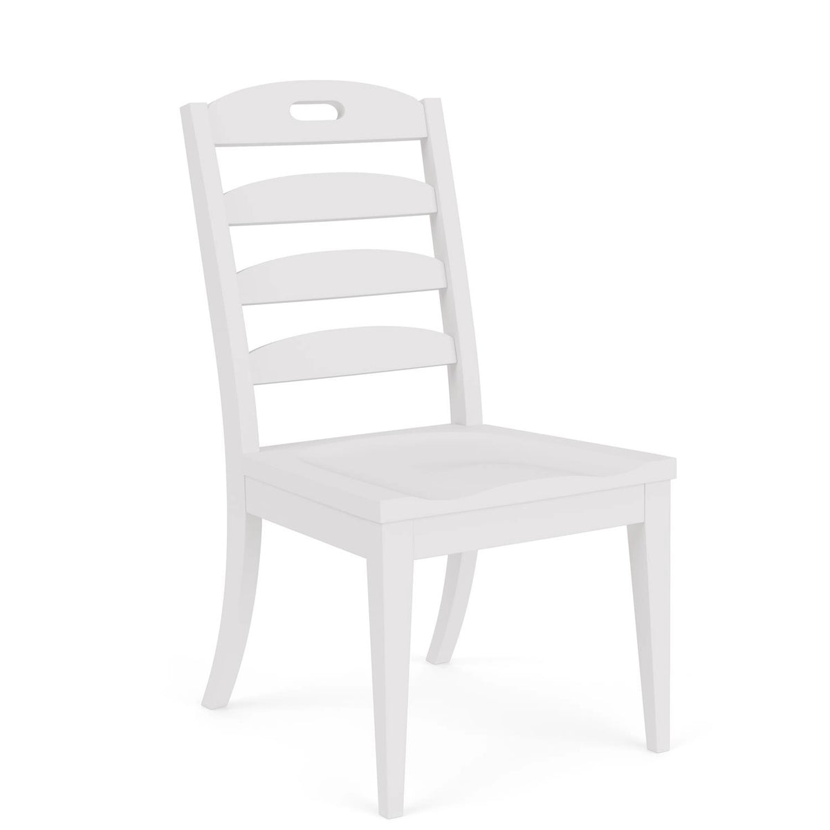 Riverside Cora Ladderback Dining Side Chair – Cloud White