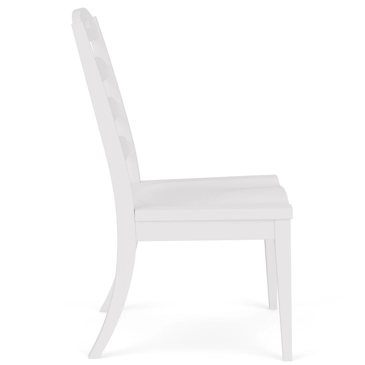 Riverside Cora Ladderback Dining Side Chair – Cloud White