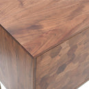 Kenzo Honeycomb Mid-Century Sideboard – Brown with Brass Accents