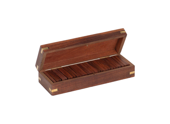 Wood Dominoes Set with Storage Box