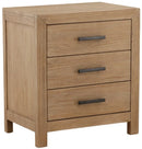 Emmalyn 3-Drawer Nightstand – Light Warm Wash