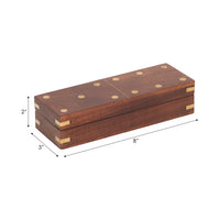 Wood Dominoes Set with Storage Box