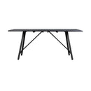 Frinton, Ditas & Rhett 5-Piece Outdoor Dining Set in Dark Eucalyptus, Gray Rope & Cushions