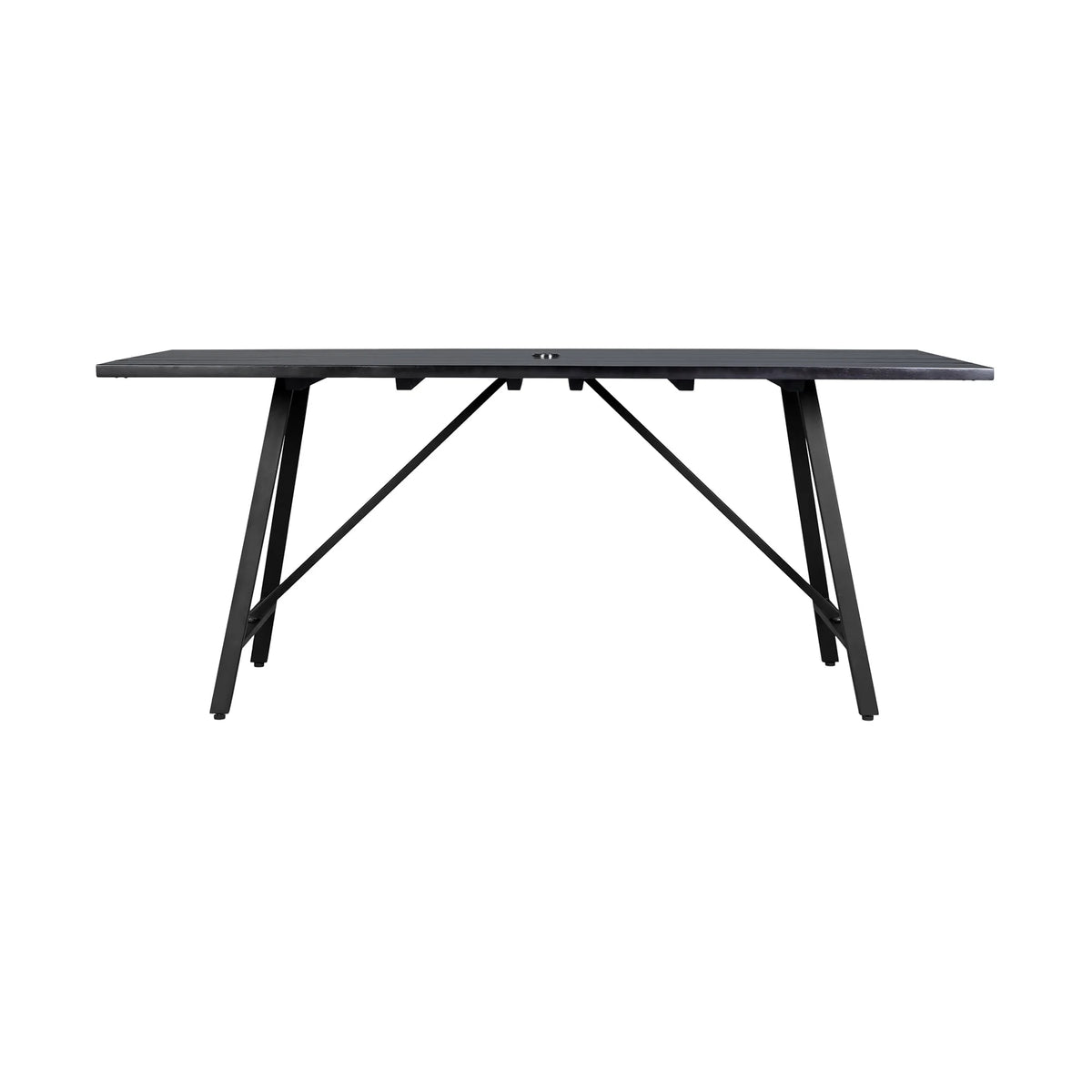 Frinton, Ditas & Rhett 5-Piece Outdoor Dining Set in Dark Eucalyptus, Gray Rope & Cushions