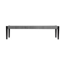 Frinton, Ditas & Rhett 5-Piece Outdoor Dining Set in Dark Eucalyptus, Gray Rope & Cushions