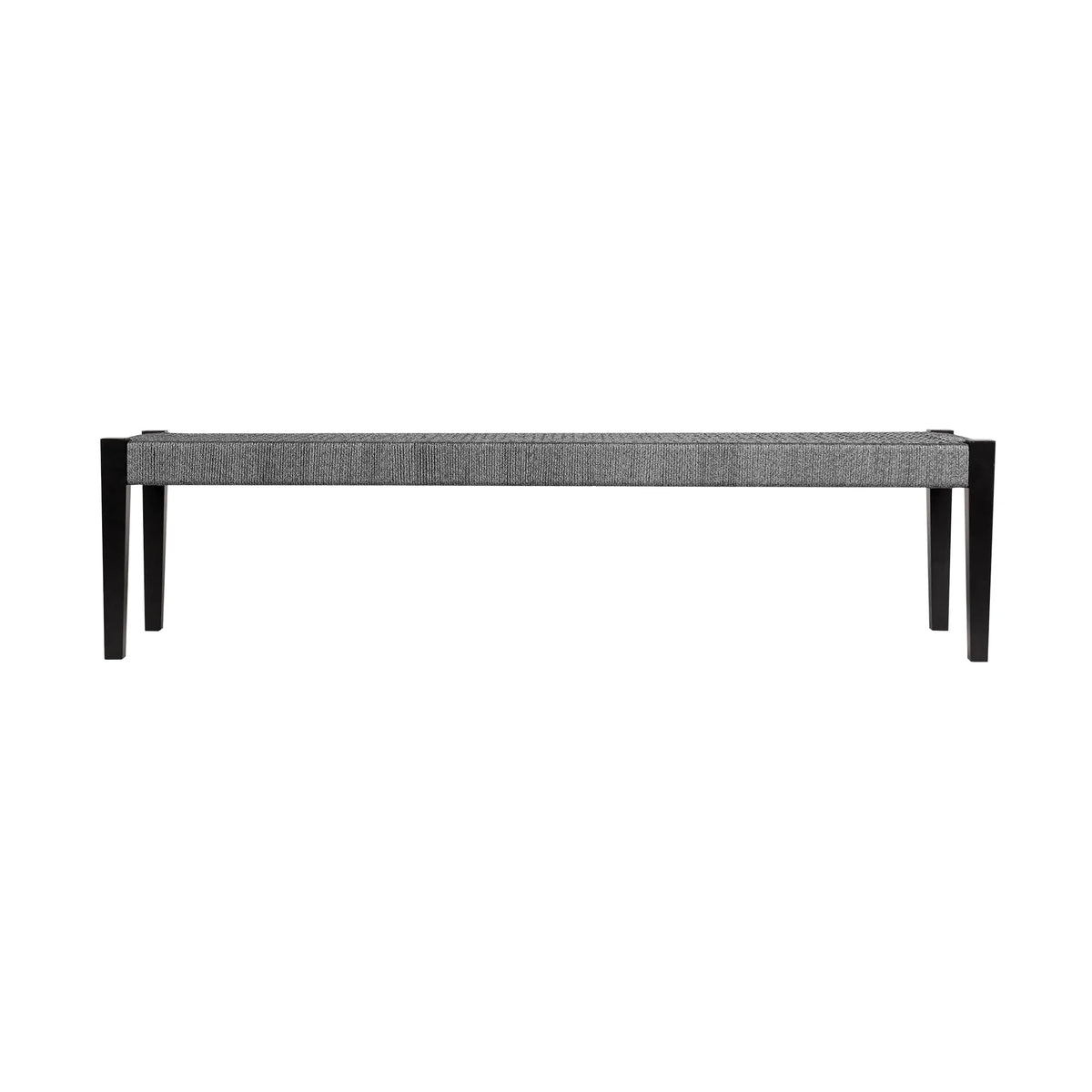 Frinton, Ditas & Rhett 5-Piece Outdoor Dining Set in Dark Eucalyptus, Gray Rope & Cushions