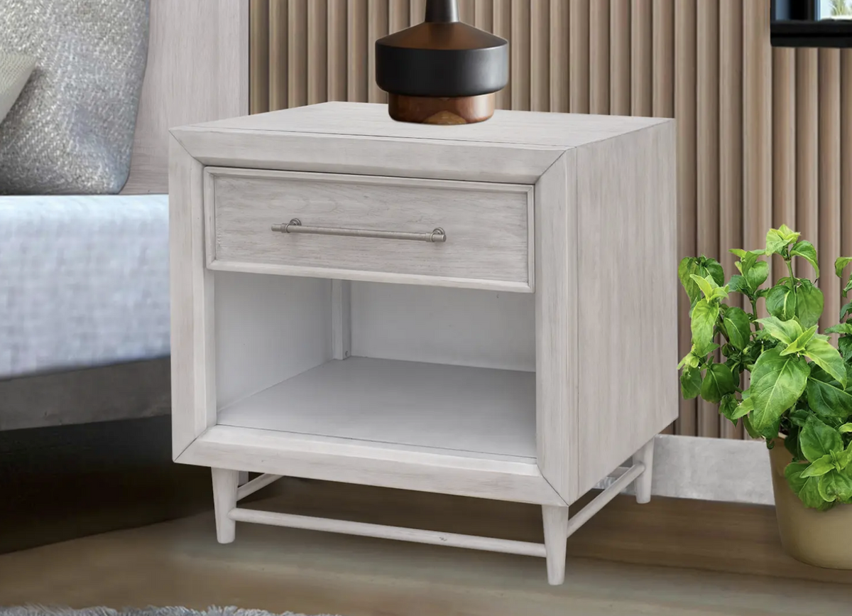 Augusta 1-Drawer Nightstand – Light Wood