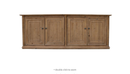 Josephine 95" 4-Door Reclaimed Pine Cabinet – Warm Natural