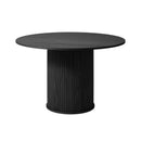Nola 47" Round Dining Table – Black Oak