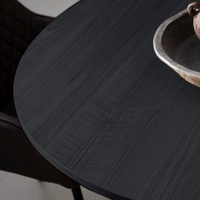 Nola 47" Round Dining Table – Black Oak