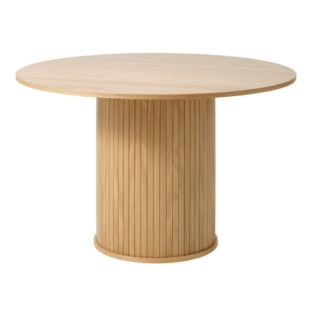 Nola 47" Round Dining Table – Black Oak